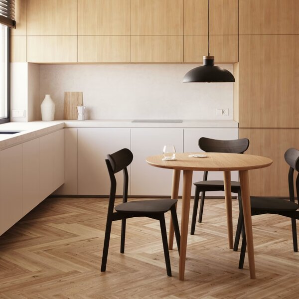 Kave Home Dubový rozkládací jídelní stůl Oqui 90-170 x 90 cm