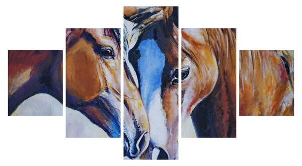 Obraz - Zamilovaní koně (125x70 cm)
