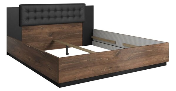 Manželská postel 160 cm Signat Typ 31 (černá + dub artisan)