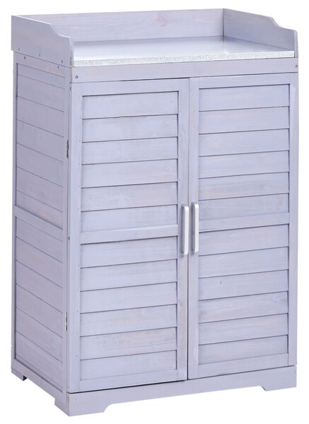 Přesazovací stolek TEREVILLE Borovicové dřevo 100 cm 67 cm Šedá