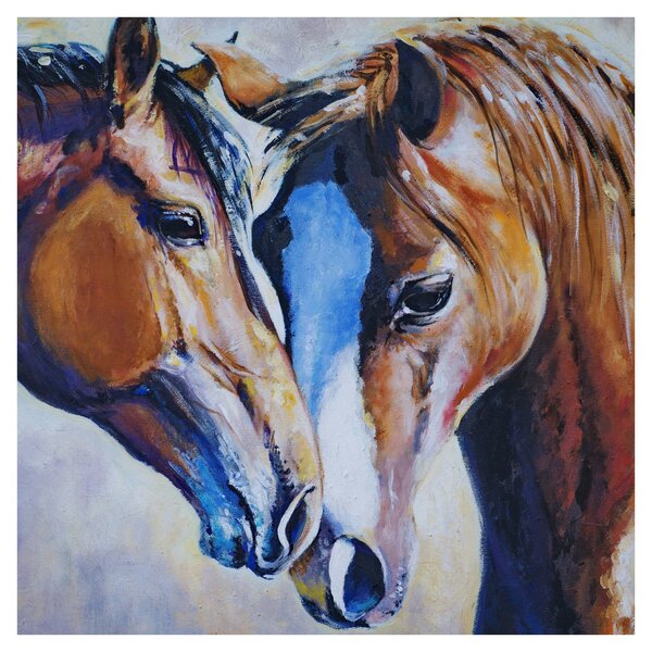 Obraz - Zamilovaní koně (30x30 cm)