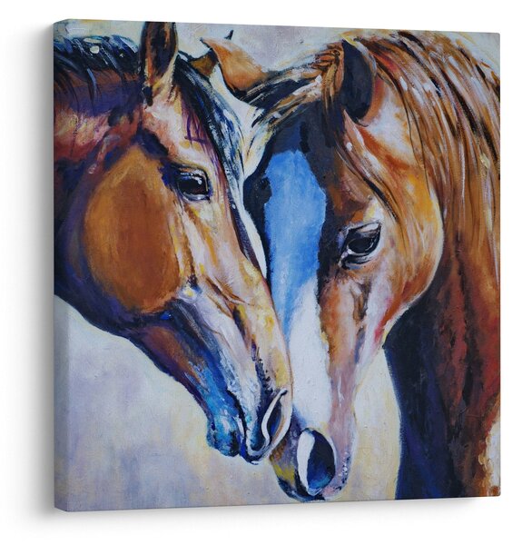 Obraz - Zamilovaní koně (30x30 cm)