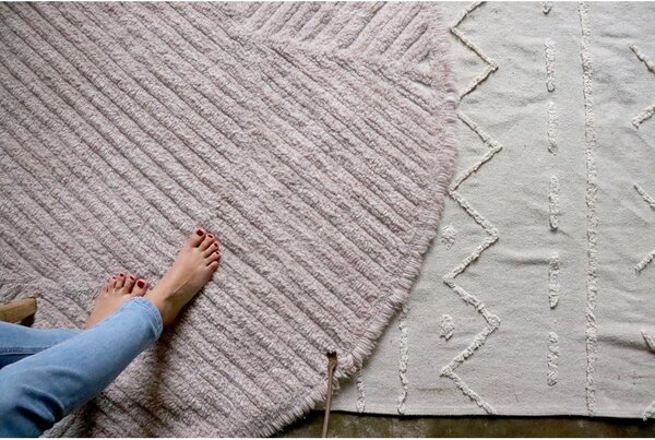 Bílý pratelný ručně tkaný bavlněný koberec 200x300 cm Tribu Natural – Lorena Canals