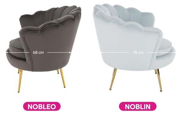Křeslo Nolano (šedomodrá)