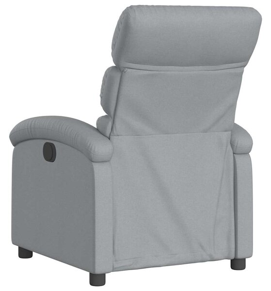 Elektrické polohovací křeslo světle šedé textil 3203954
