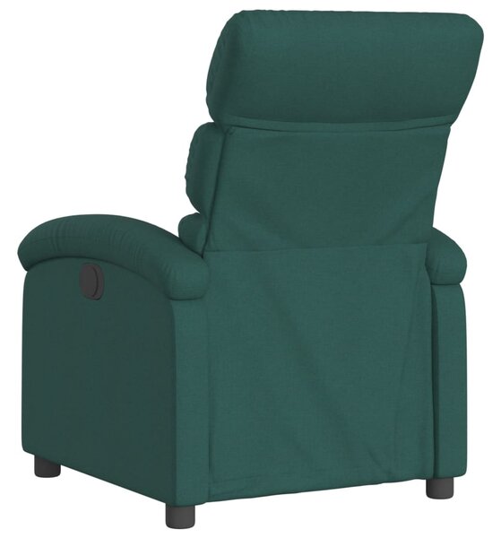 Elektrické polohovací křeslo tmavě zelené textil 3203960