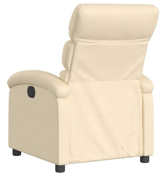 Elektrické polohovací křeslo krémové textil 3203963