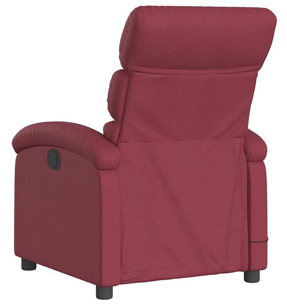 Elektrické masážní polohovací křeslo vínové textil 3203969