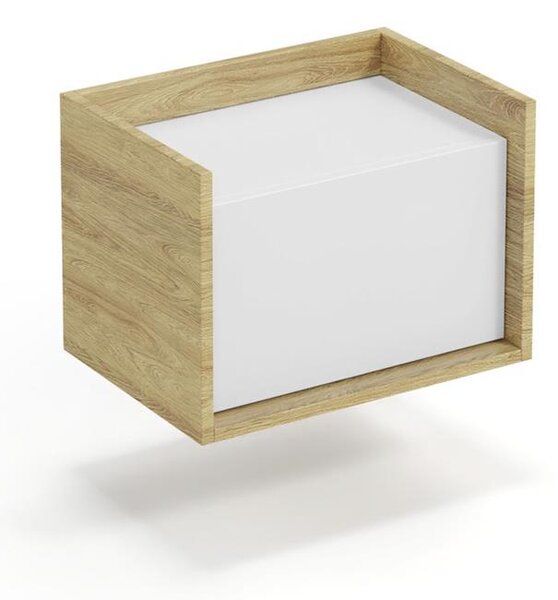 Skříňka Mozelle 1D2 (hikor + bílá)