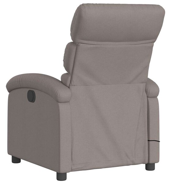 Elektrické masážní polohovací křeslo taupe textil 3203974