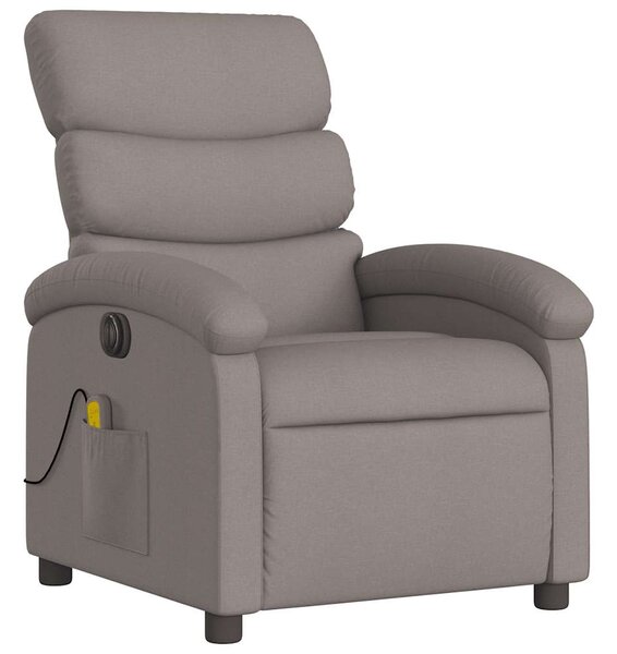 Elektrické masážní polohovací křeslo taupe textil 3203974