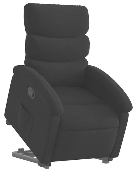 Zvedací polohovací křeslo černé textil 3203980
