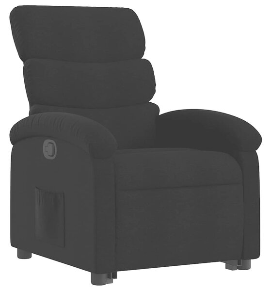 Zvedací polohovací křeslo černé textil 3203980