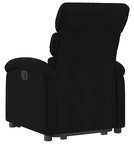 Zvedací polohovací křeslo černé textil 3203980