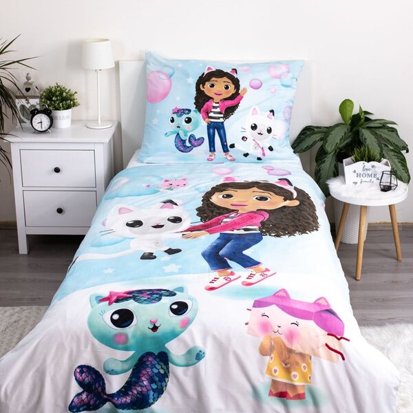 Dětské povlečení na jednolůžko z mikrovlákna 140x200 cm Gabby's Dollhouse "bubbles" – Jerry Fabrics