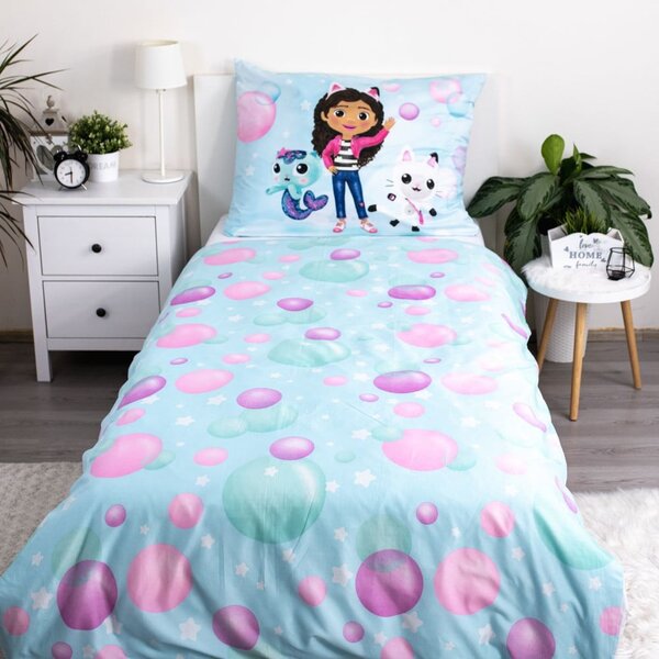 Dětské povlečení na jednolůžko z mikrovlákna 140x200 cm Gabby's Dollhouse "bubbles" – Jerry Fabrics
