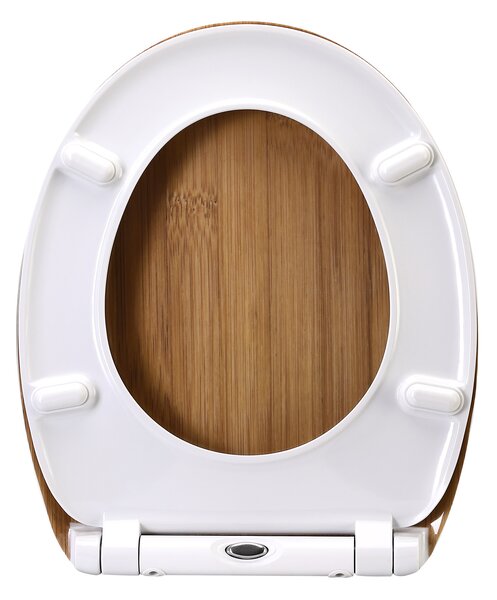 Casaria WC sedátko s automatickým spouštěním bambus 108926