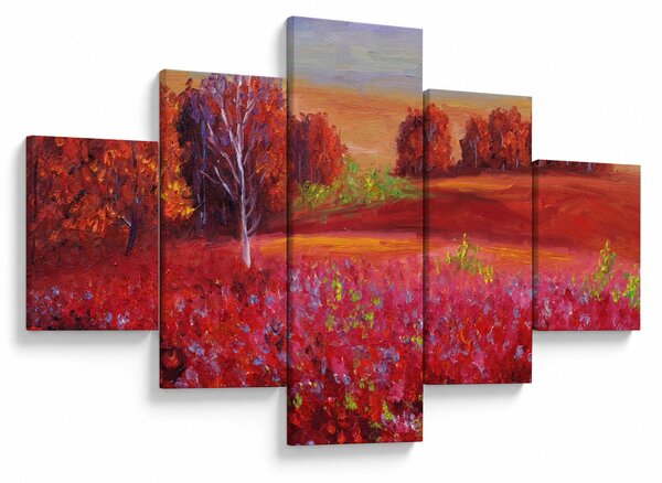Obraz červené krajiny (125x70 cm)