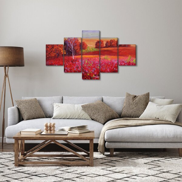 Obraz červené krajiny (125x70 cm)