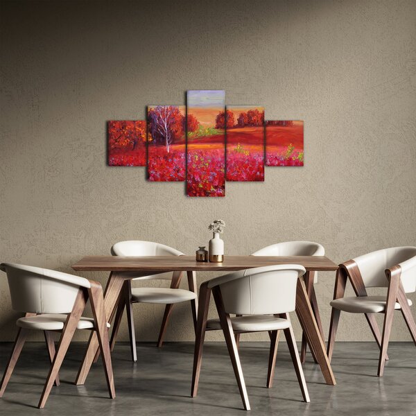 Obraz červené krajiny (125x70 cm)