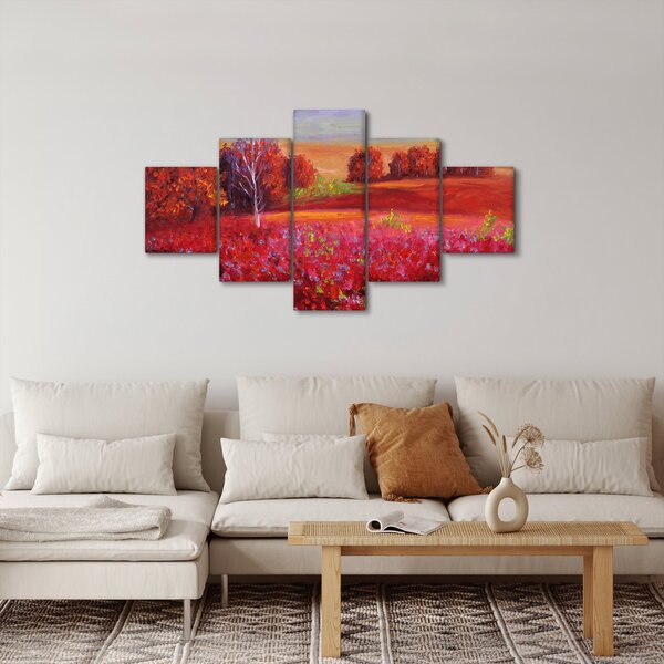 Obraz červené krajiny (125x70 cm)