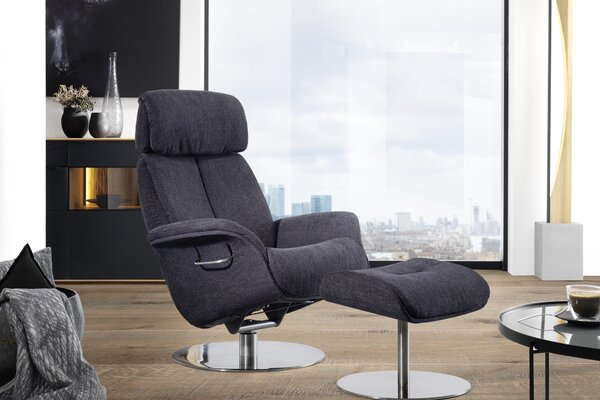 RELAXAČNÍ KŘESLO, textil, černá Welnova - Relaxační křesla