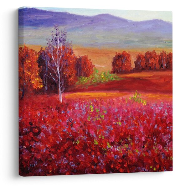 Obraz červené krajiny (30x30 cm)