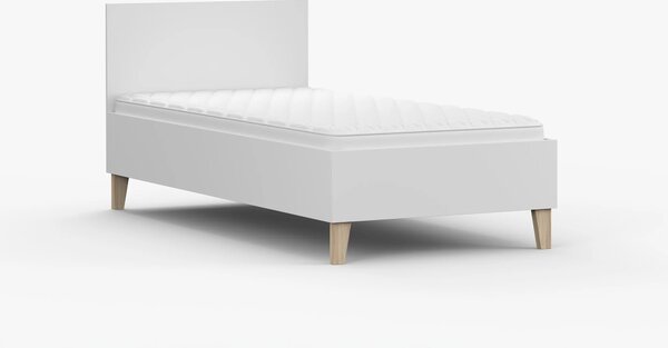 Jednolůžková postel 90 cm Figu (bílá). Akce -25%