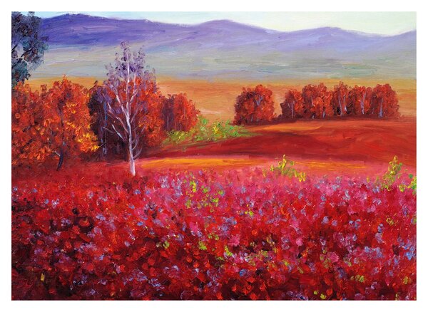 Obraz červené krajiny (70x50 cm)