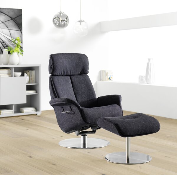 RELAXAČNÍ KŘESLO, textil, černá Welnova - Relaxační křesla