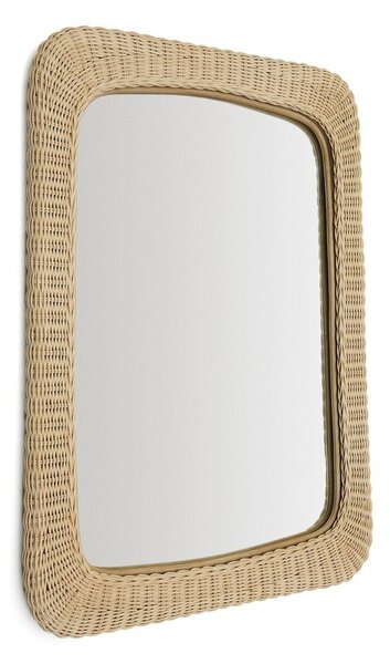 Nástěnné zrcadlo s ratanovým rámem 58x79 cm Zilna – Kave Home