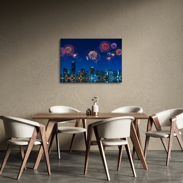 Obraz - Ohňostroj v Miami (70x50 cm)