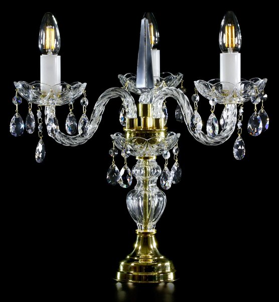 Stolní lampa křišťálová S09032CE, Varianta Zlatá