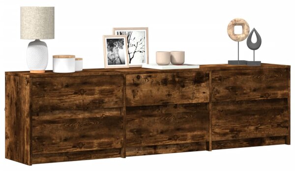 TV skříňka s LED kouřový dub 180 x 34 x 50 cm kompozitní dřevo 3307930