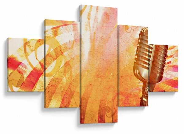 Obraz - Retro mikrofón (125x70 cm)