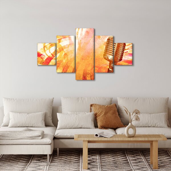 Obraz - Retro mikrofón (125x70 cm)
