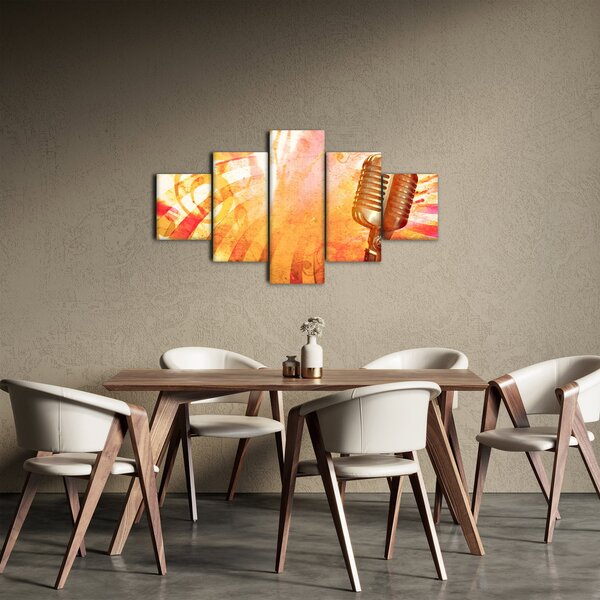 Obraz - Retro mikrofón (125x70 cm)