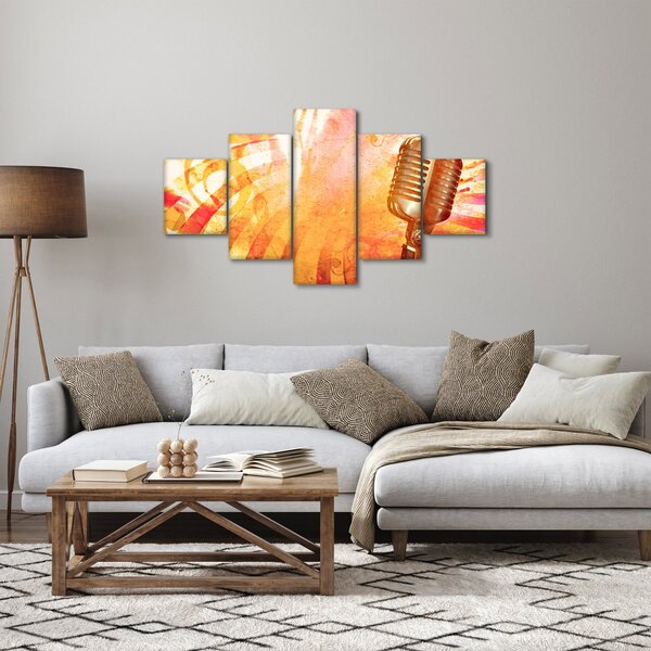 Obraz - Retro mikrofón (125x70 cm)