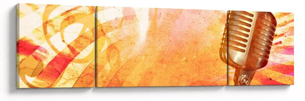 Obraz - Retro mikrofón (170x50 cm)