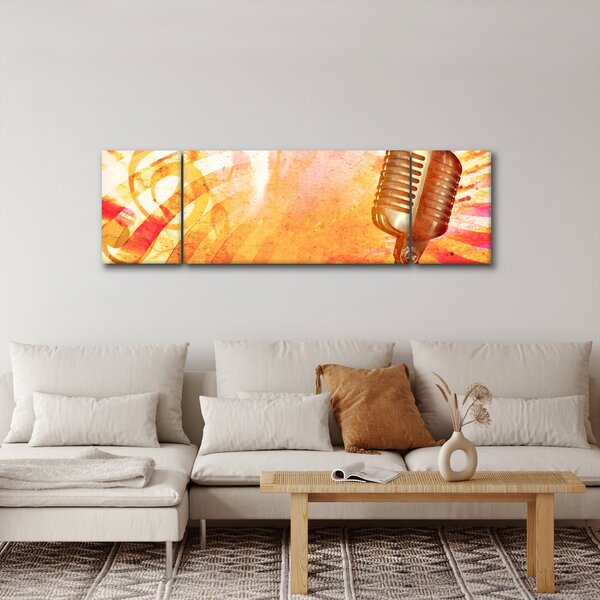 Obraz - Retro mikrofón (170x50 cm)