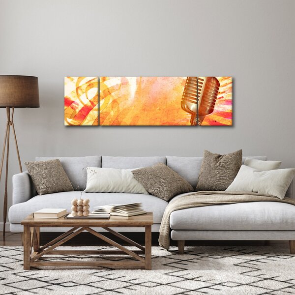 Obraz - Retro mikrofón (170x50 cm)