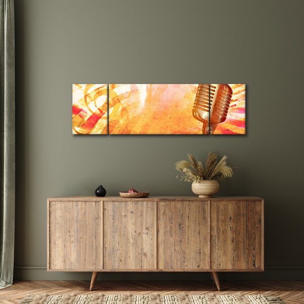 Obraz - Retro mikrofón (170x50 cm)