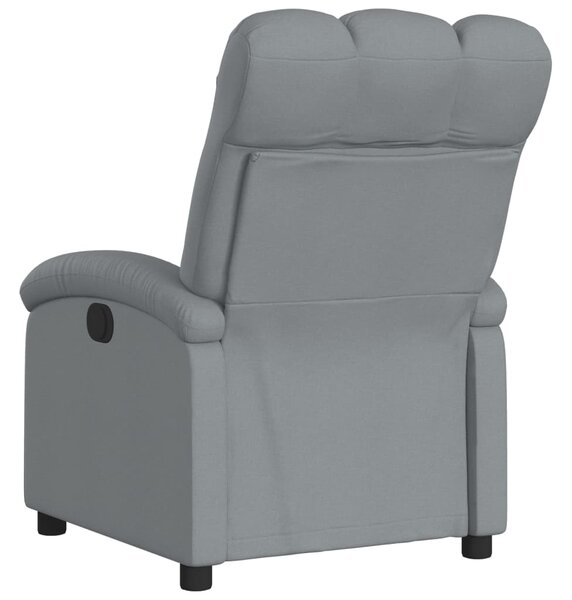 Elektrické polohovací křeslo světle šedé textil 3204068