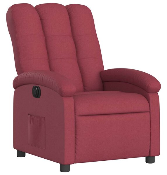 Elektrické polohovací křeslo vínové textil 3204071