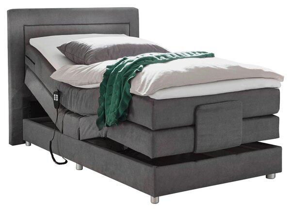 POSTEL BOXSPRING, 100/200 cm, šedá MID.YOU - Postele boxspring, Online Only