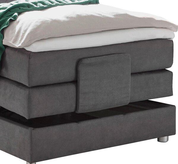 POSTEL BOXSPRING, 100/200 cm, šedá MID.YOU - Postele boxspring, Online Only