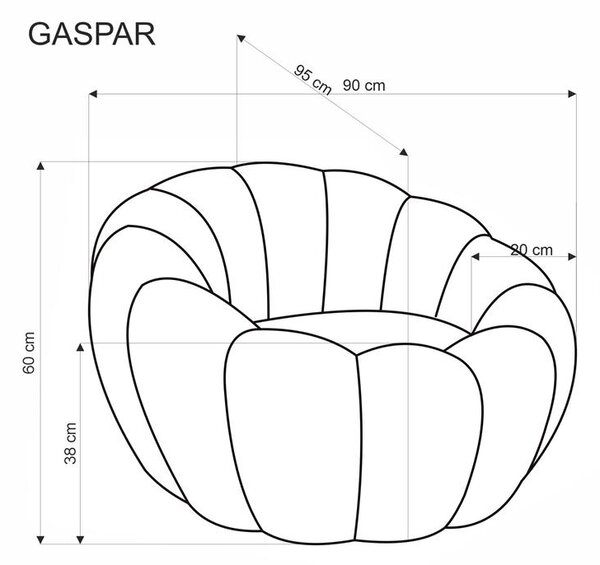 Křeslo Gasparo (krémová)