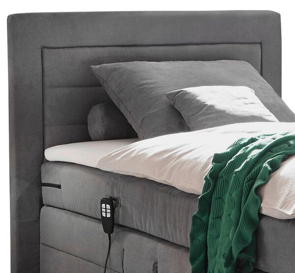 POSTEL BOXSPRING, 100/200 cm, šedá MID.YOU - Postele boxspring, Online Only