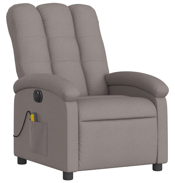 Elektrické masážní polohovací křeslo taupe textil 3204088