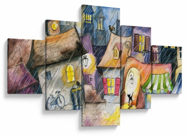 Obraz - Deštivý večer (125x70 cm)